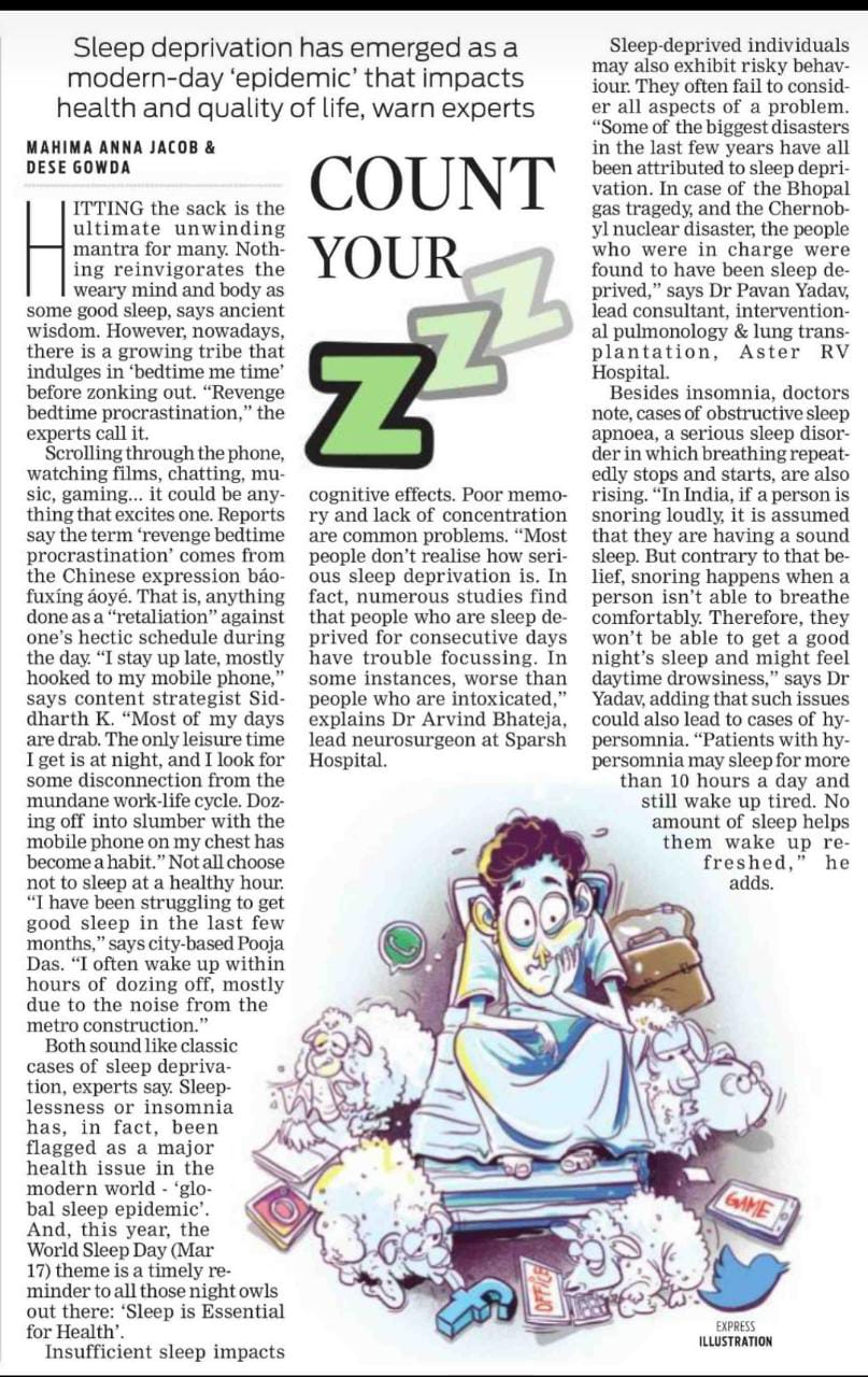 Doctor newspaper clipping - Sleep Apnea Diagnostics