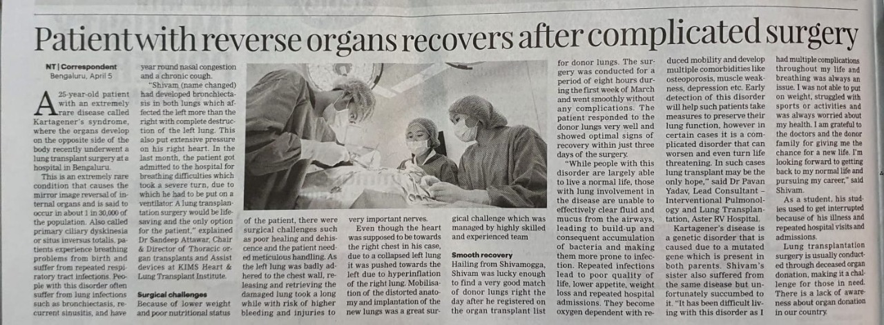 Doctor newspaper clipping - Pulmonary Rehabilitation Recovery